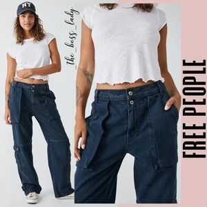 Free People jeans Marx Slouchy free people Cargo pants 28